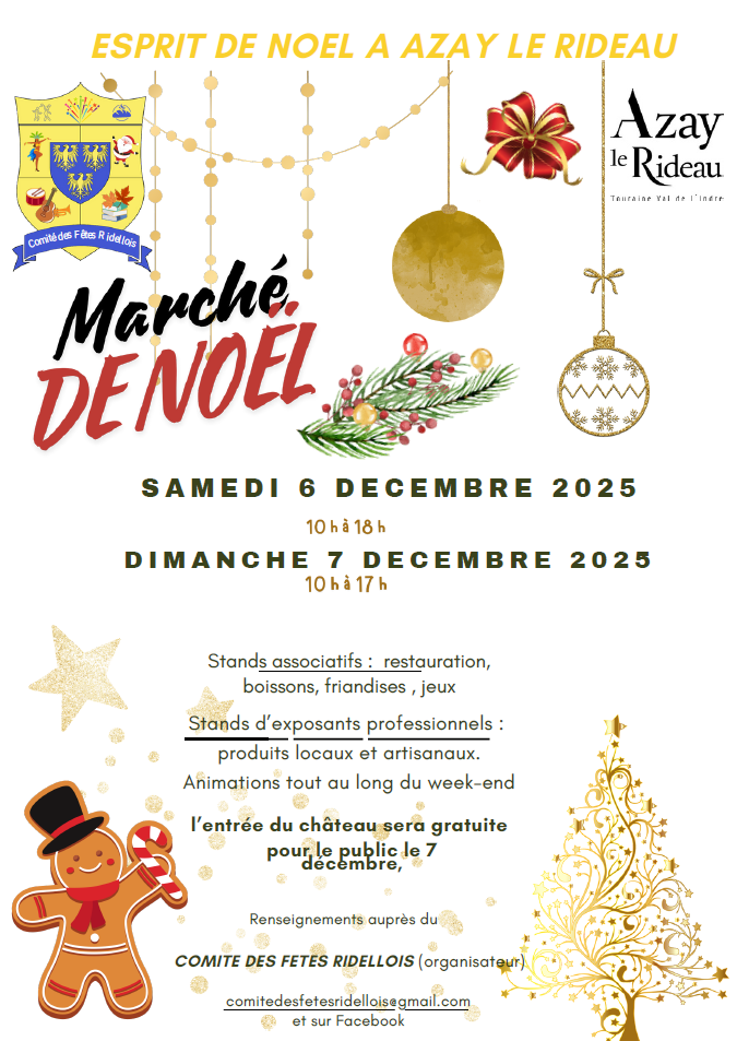 Marché de Noël d’Azay-Le-Rideau Azay-le-Rideau 2025-12-06 Marché de Noël d'Azay-Le-Rideau