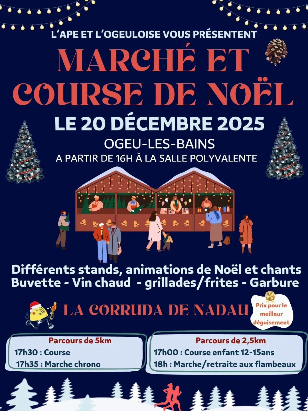 Marché et course de Noël