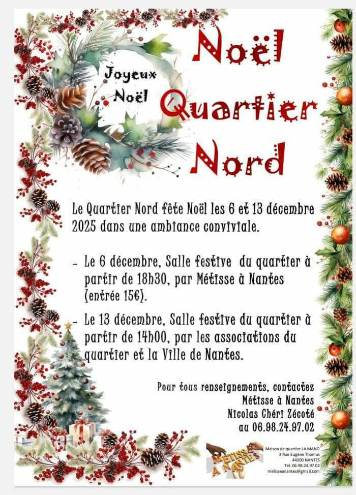 Noël 2025 - Quartier Nantes Nord Salle festive Nantes Nord