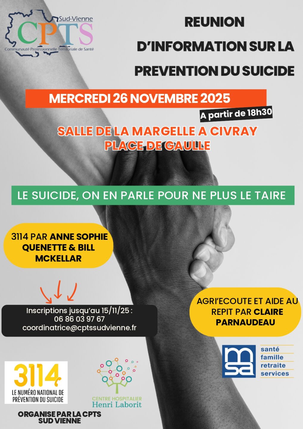 Réunion d'information sur la prévention du suicide
