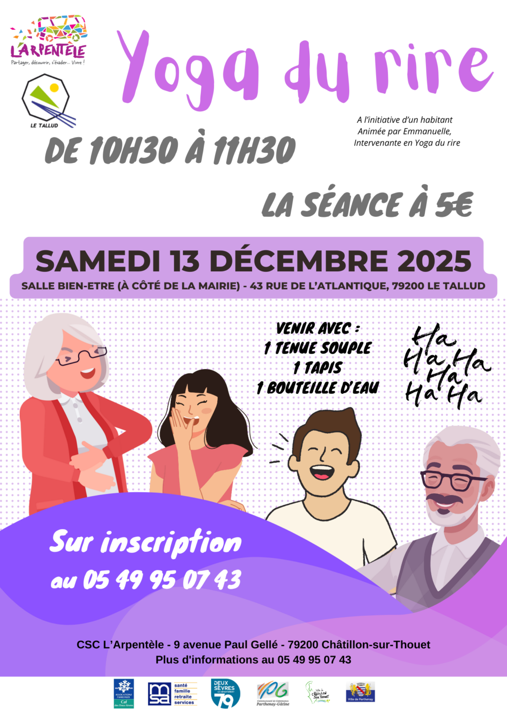 Yoga du rire au Tallud