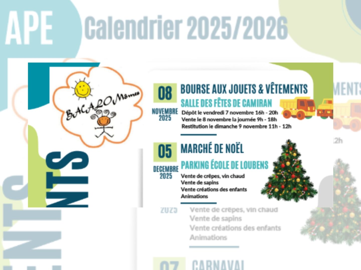 APE Bacalomomes Marché de noël