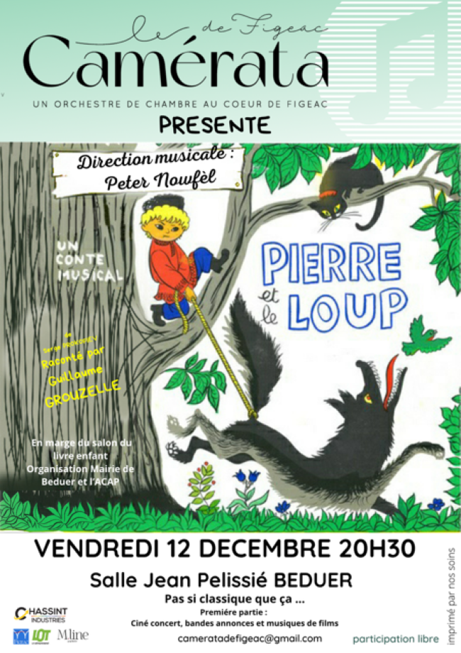 Concert à Béduer de l'orchestre de chambre Camérata Pierre et le Loup
