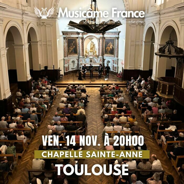 Concert Musicâme à Toulouse : Vivaldi x Bach x Piazzolla Chapelle Sainte-Anne Toulouse