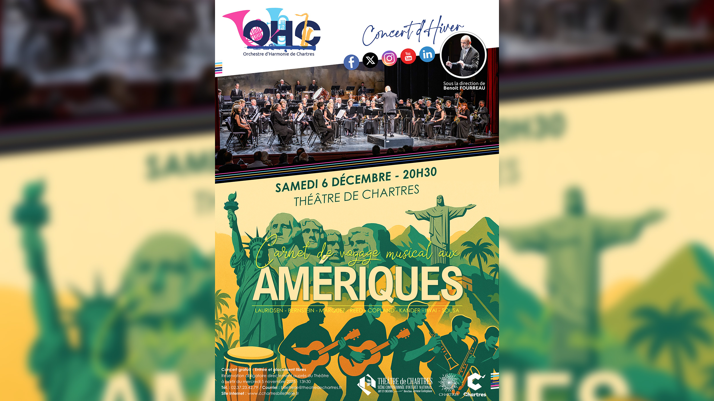 Concert OHC Carnet de voyage musical aux Amériques