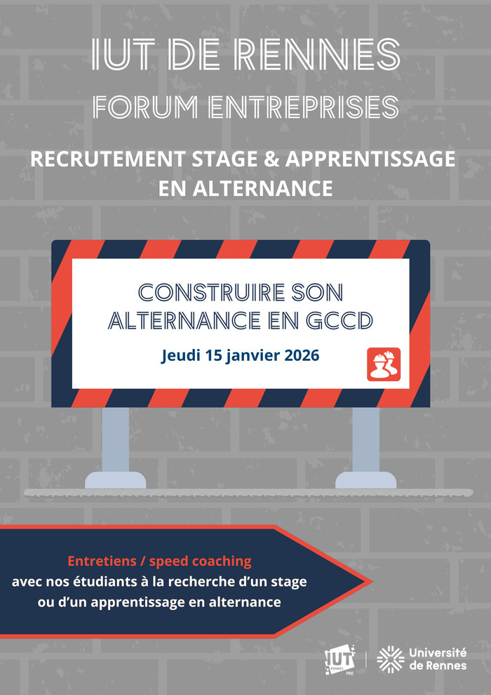 Construire son alternance en GCCD IUT de Rennes - Site Clos Courtel Rennes