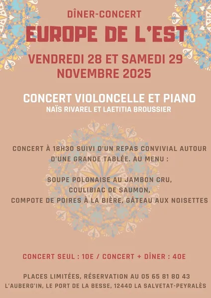 Dîner concert Europe de l'Est