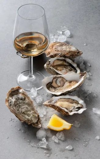 Huîtres et Vin blanc
