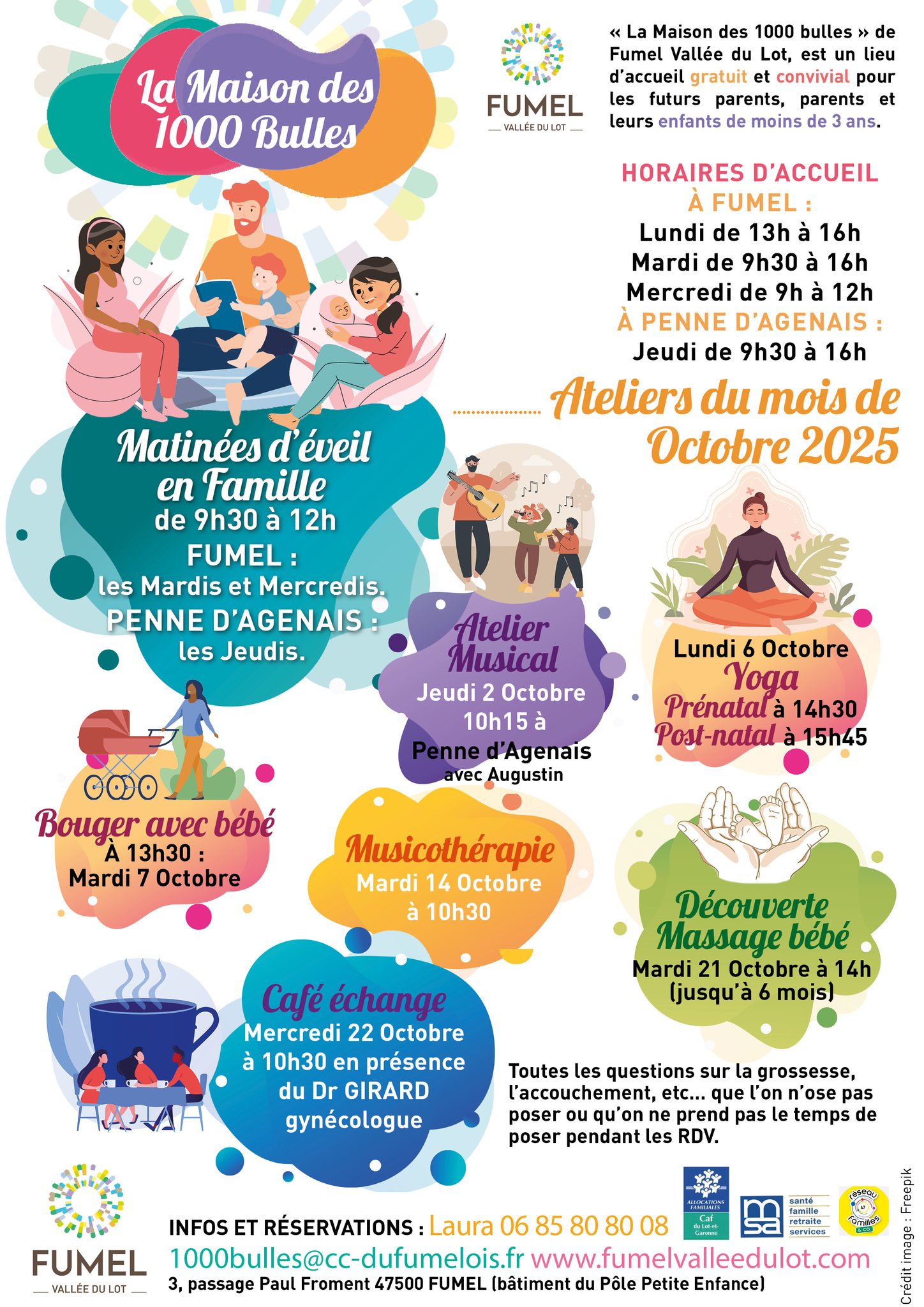 La maison des 1000 bulles découverte massage bébé