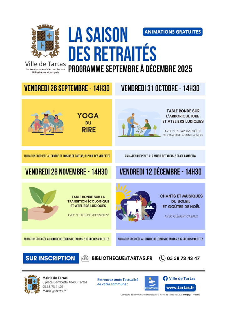 La saison des retraités Chants et musiques du soleil & Goûter de Noël