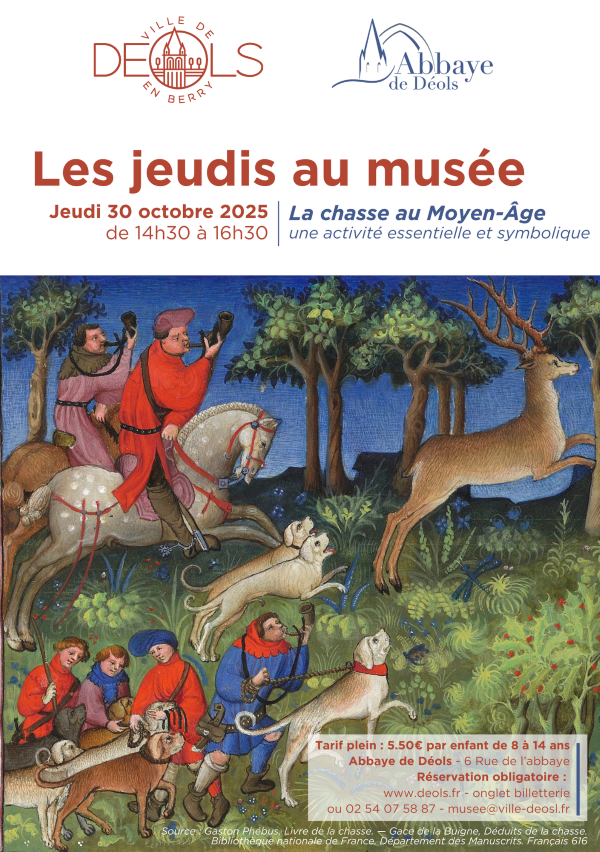 Les jeudis au musée La Chasse au Moyen Âge 6 Rue de l’Abbaye Déols 2025-10-30 Les jeudis au musée La Chasse au Moyen Âge