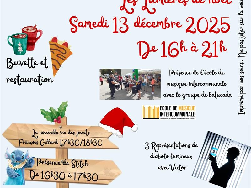 Marché de Noël Les lumières de Noël