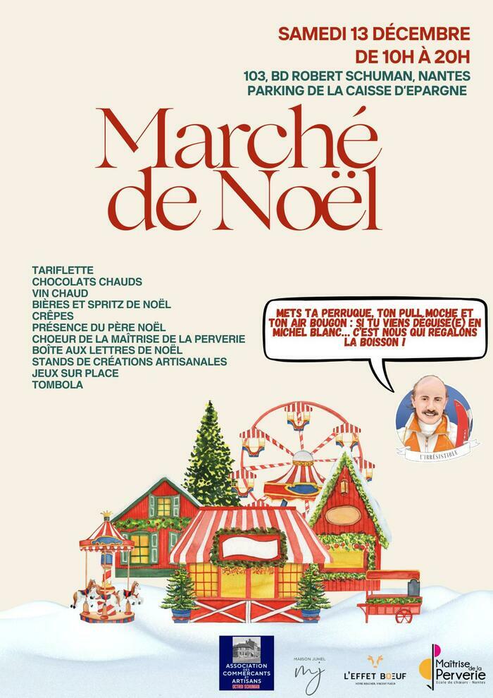 MARCHE DE NOEL OCTROI SCHUMAN 13 DECEMBRE PARKING CAISSE EPARGNE LONGCHAMPS