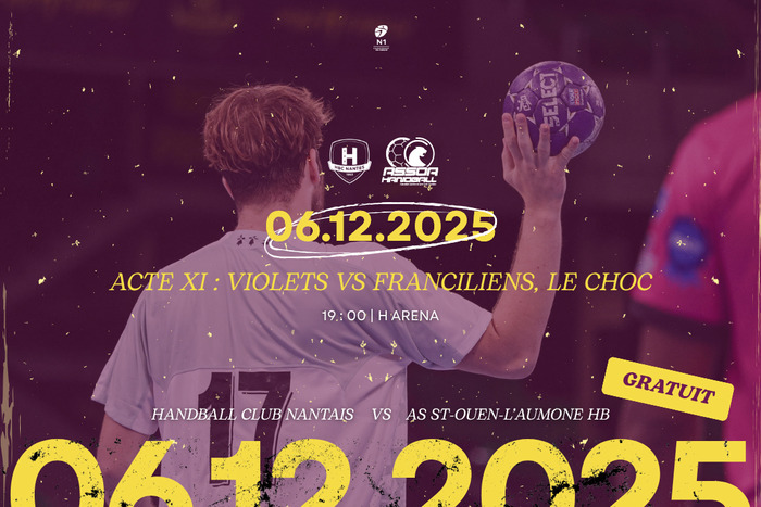 Match de l'association du HBC Nantes - Équipe Nationale 1 H Arena