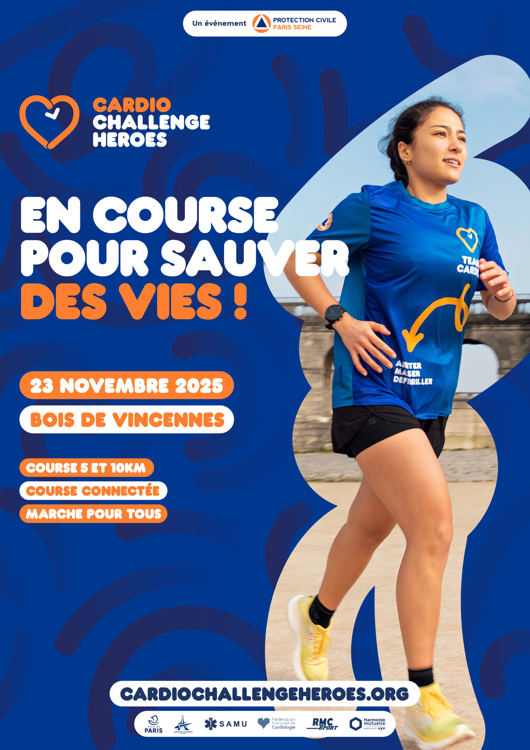 Affiche Cardio Challenge Heroes.