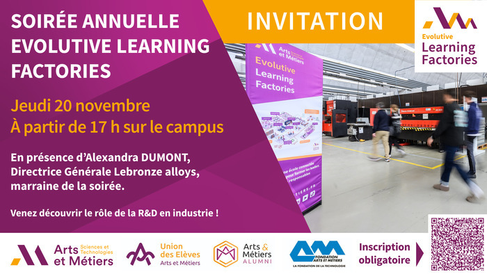 Soirée annuelle Evolutive Learning Factories (ELF) Campus ARts et Métiers Châlons-en-Champagne Châlons-en-Champagne