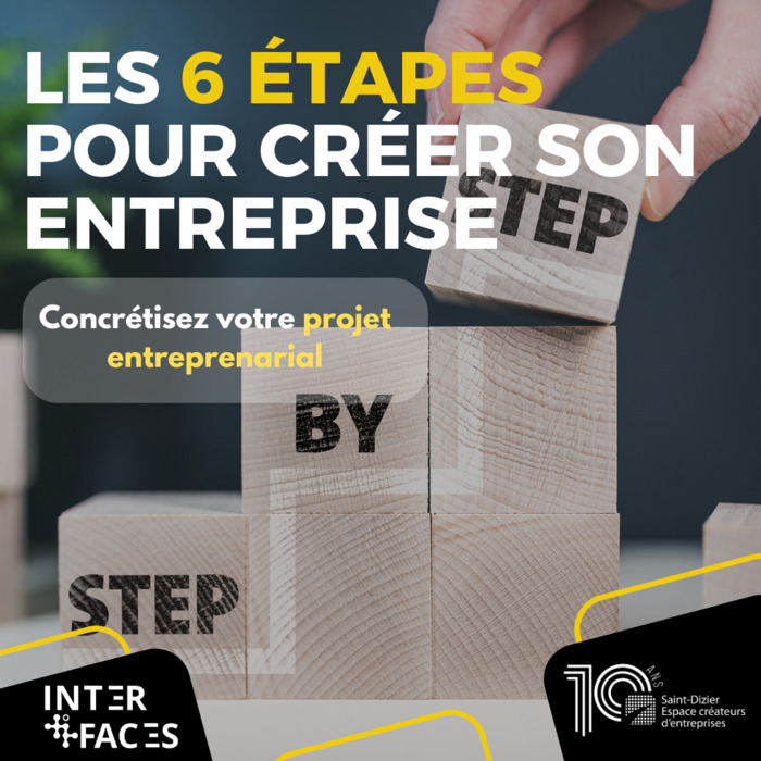 Atelier "6 ETAPES POUR CREER SON ENTREPRISE" Espace Créateurs d'Entreprises Saint-Dizier