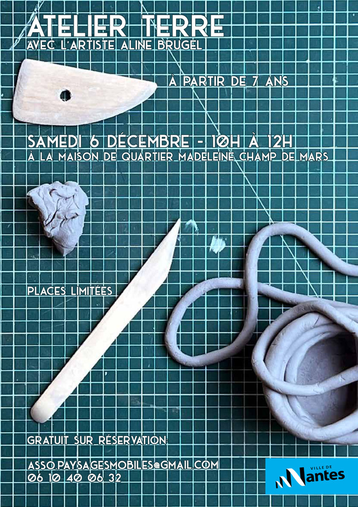 Atelier terre Maison de quartier Madeleine Champ de Mars