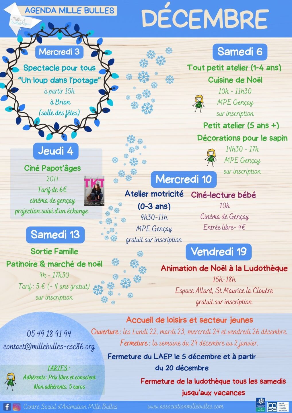 Animation de Noël à la Ludothèque. Gratuit