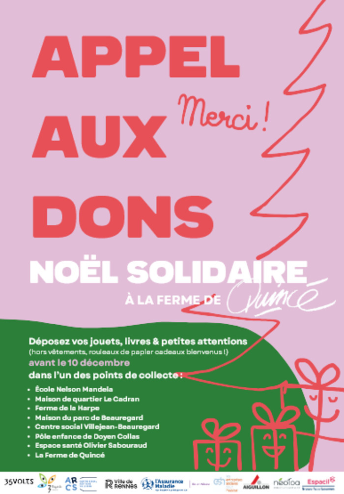 Appel aux dons Ferme de Quincé Rennes
