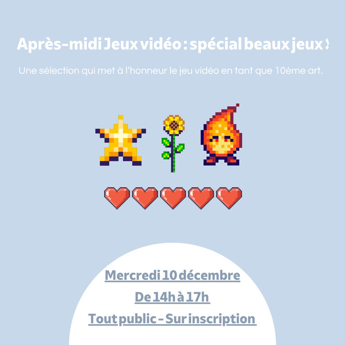 Après midi jeux vidéo : spécial beaux jeux La Source Le Bouscat