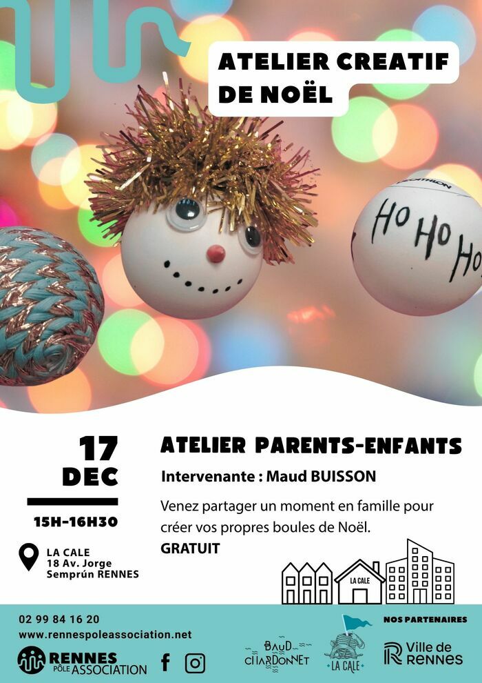 Atelier créatif de Noël - parent enfants La Cale Rennes