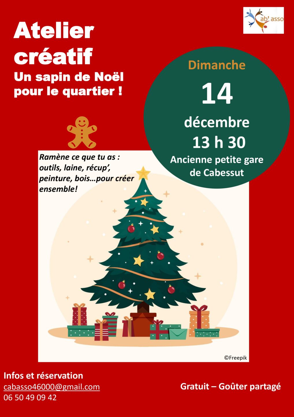 Atelier créatif Un sapin de Noël pour le quartier !
