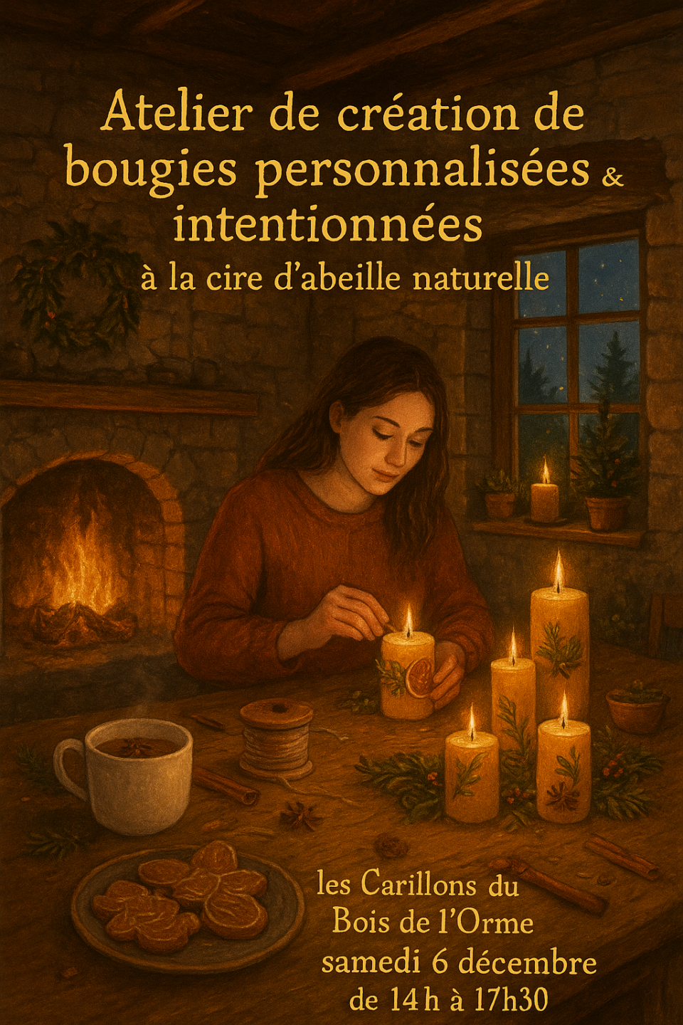 Atelier de création de bougies personnalisées & intentionnées à la cire d'abeille