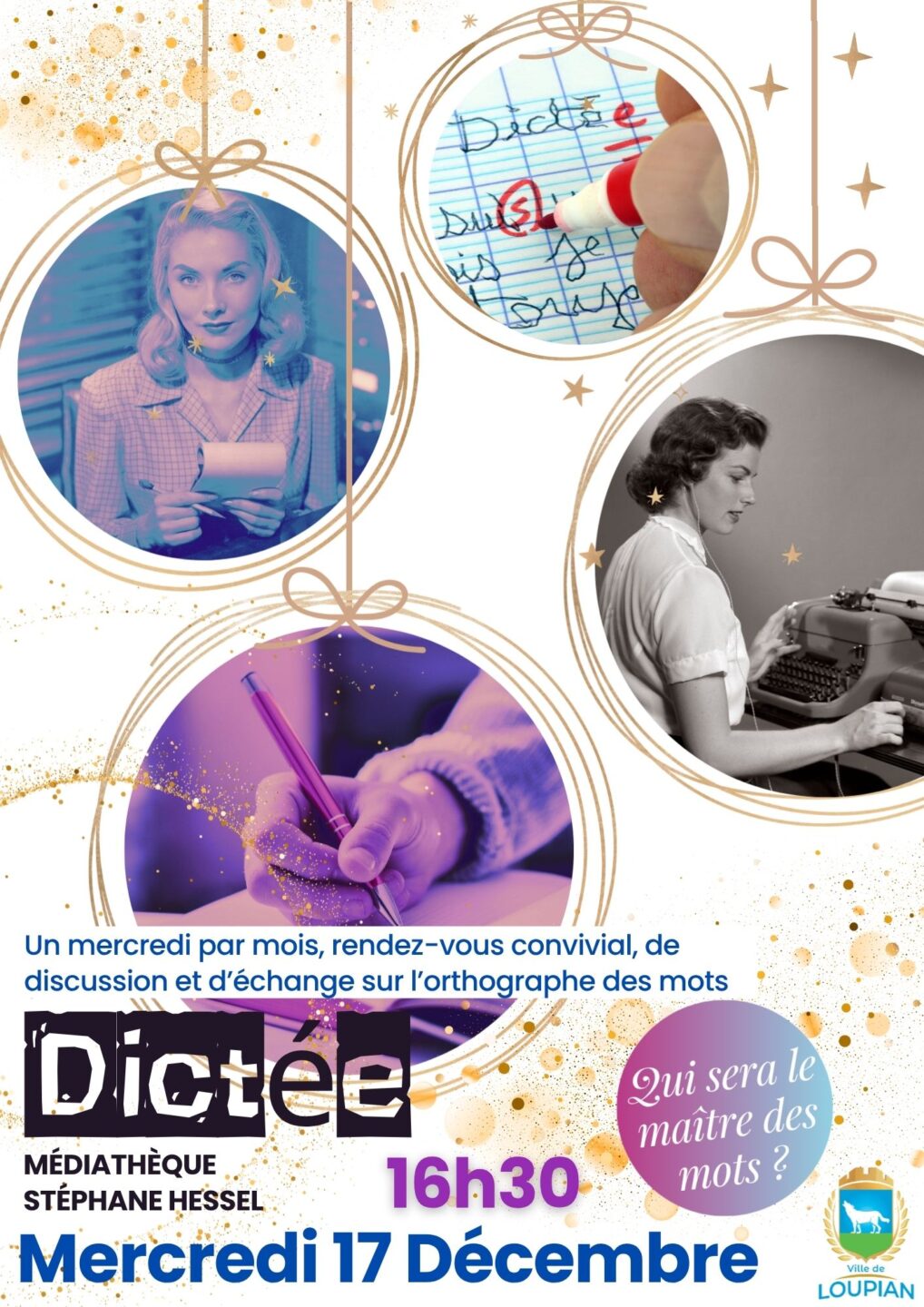 ATELIER DICTÉE À LA MÉDIATHÈQUE