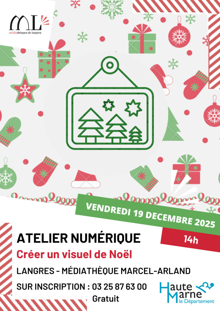 Atelier d’initiation au numérique : Créer un visuel de Noël