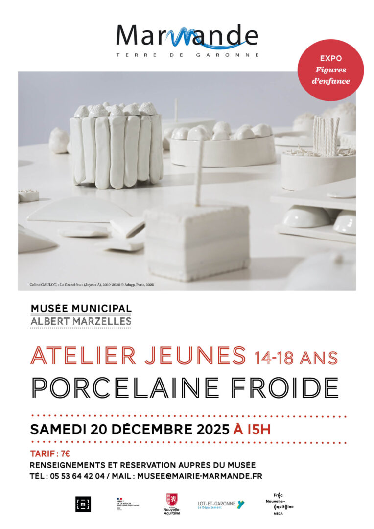 Atelier Jeunes au Musée Marzelles Porcelaine froide