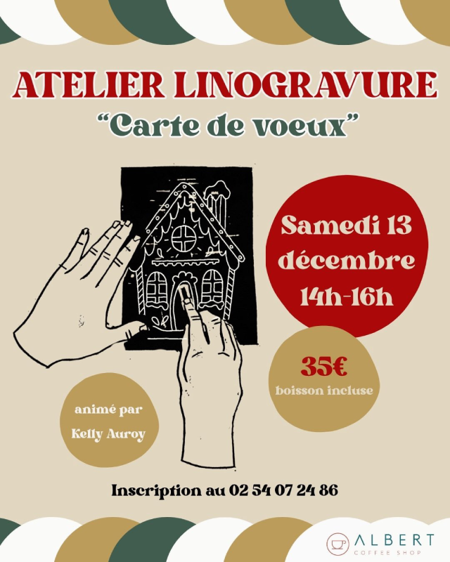 Atelier linogravure et cartes de voeux