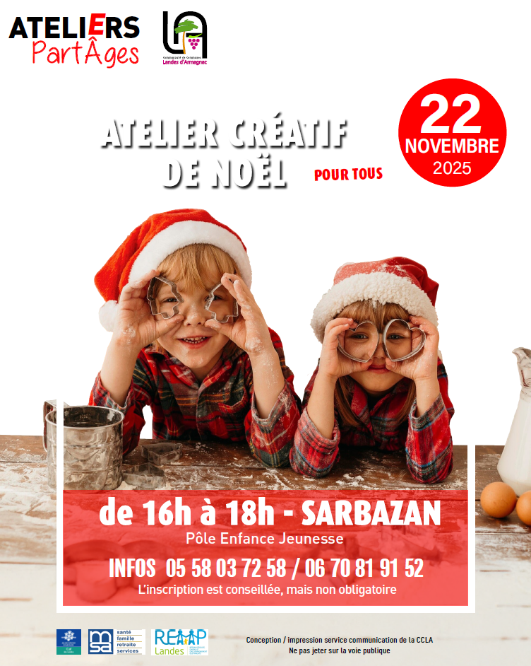 Ateliers Part'âges atelier créatif de Noël