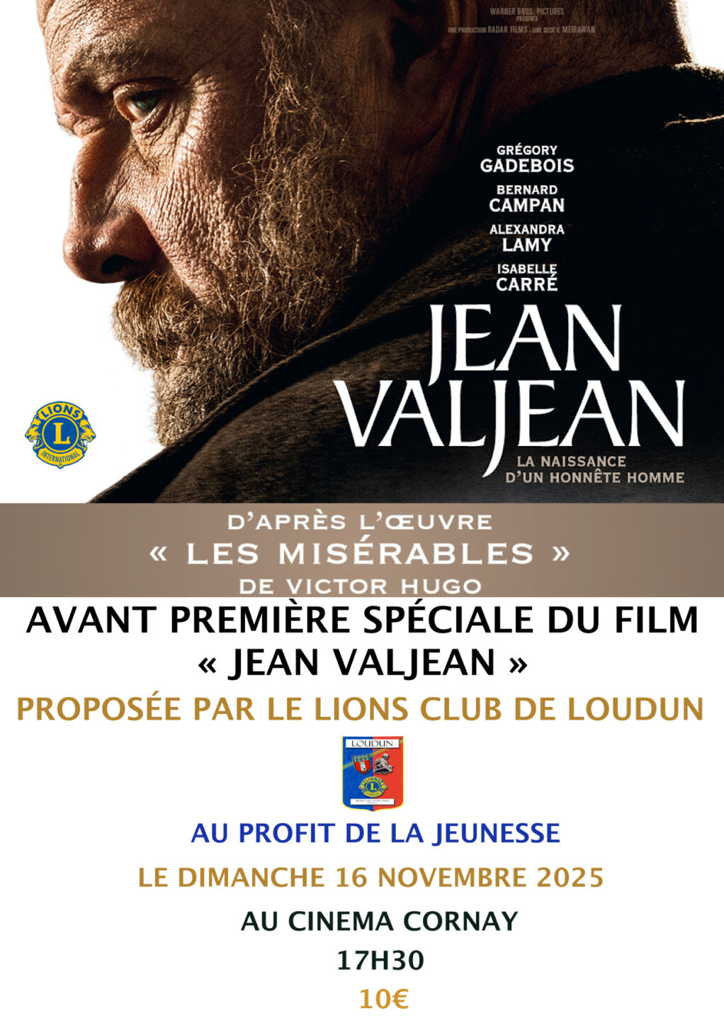 Avant-Première Jean Valjean au Cinéma Cornay