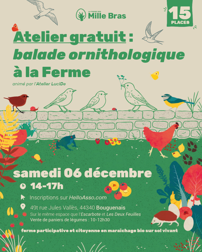 Balade ornithologique La Ferme des Mille Bras Bouguenais