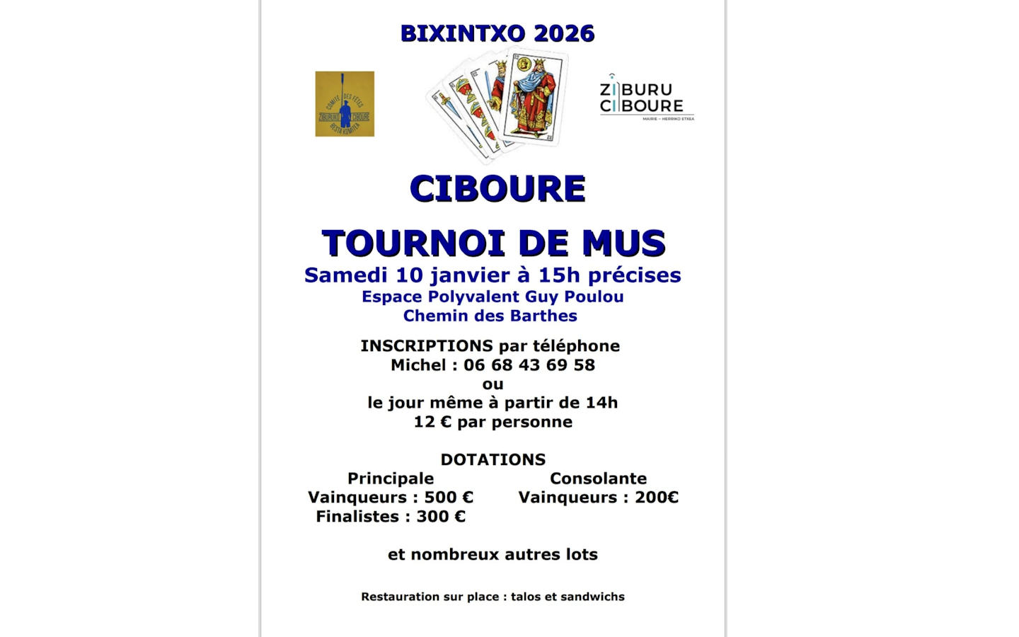 Bixintxo tournoi de mus