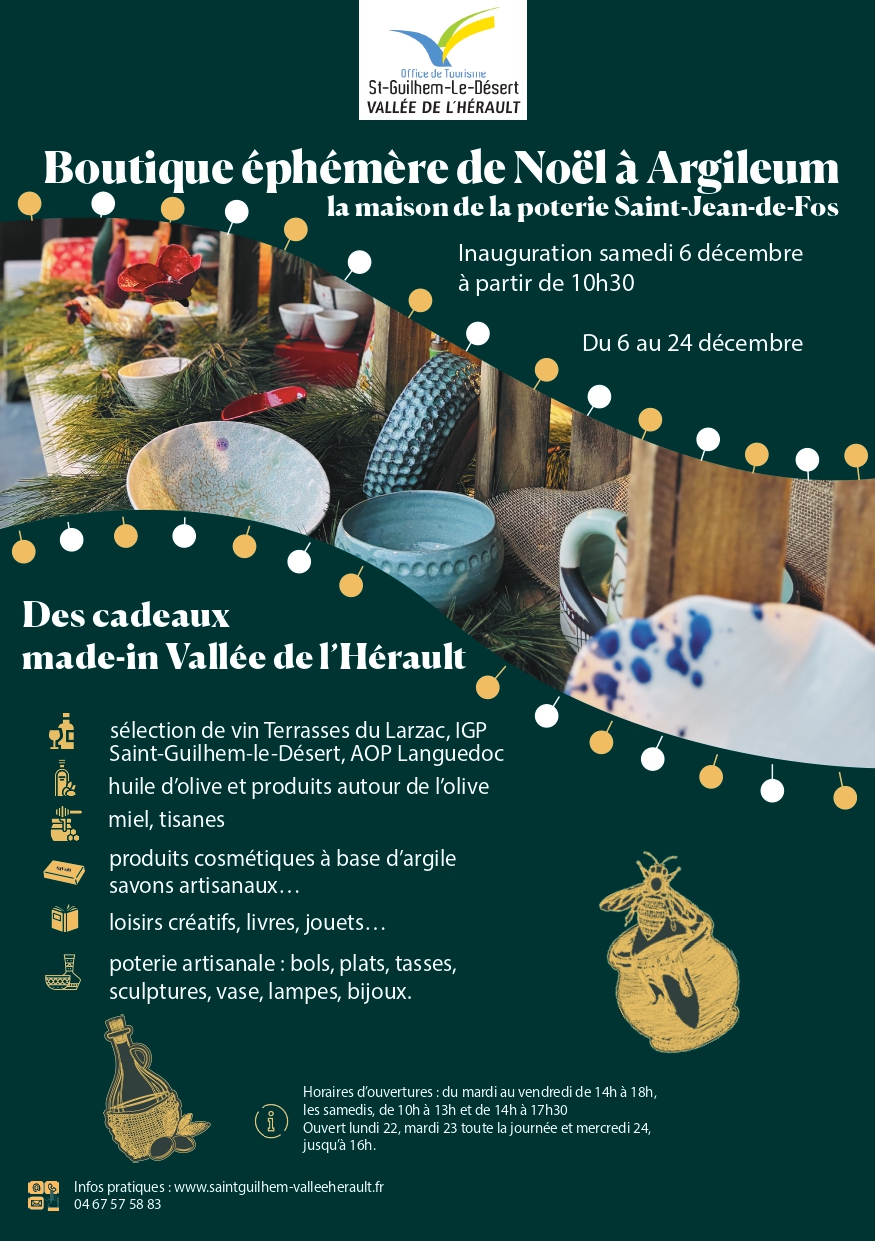 BOUTIQUE ÉPHÉMÈRE DE NOËL À ARGILEUM