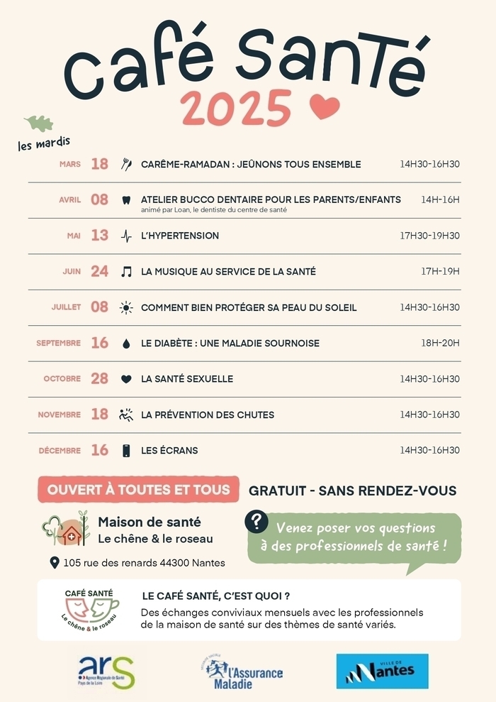 Café santé "les écrans" Maison de santé Nantes Nord Nantes
