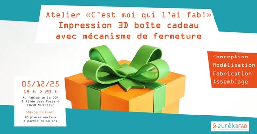 C'est moi qui l'ai fab ! Impression 3D d'une boîte cadeau de Noël