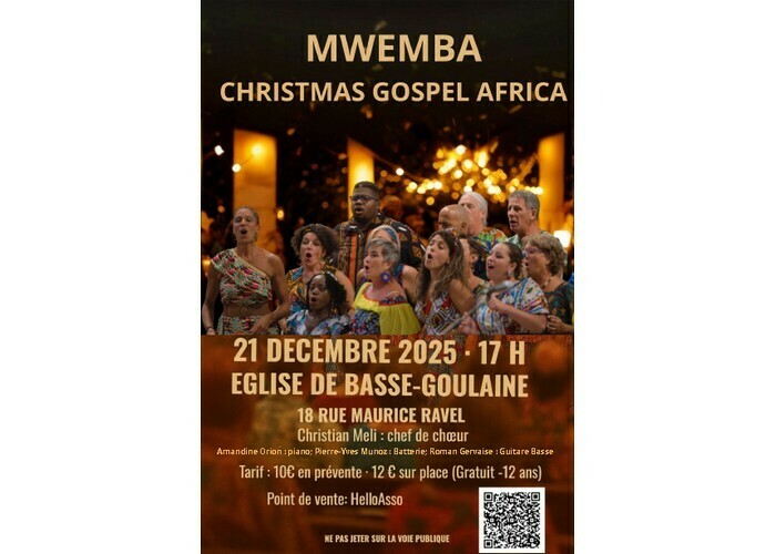Chorale Mwemba : Christmas Gospel Africa Eglise St-Brice (Basse-Goulaine)