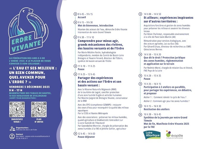 Colloque Erdre vivante Manufacture des Tabacs