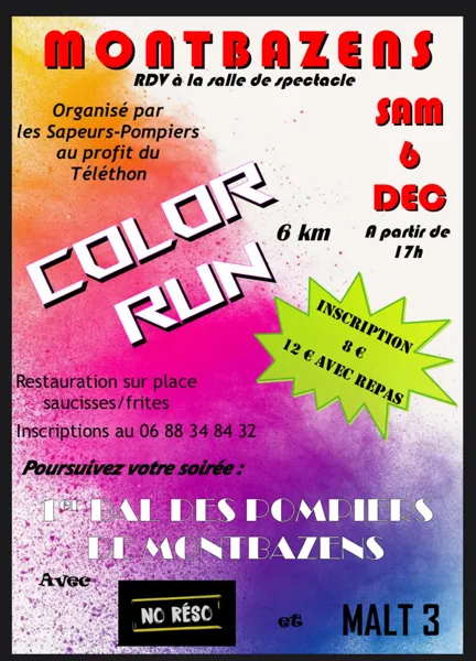 Color run et 1er bal des pompiers