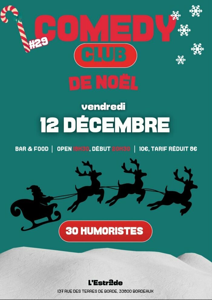 Comedy Club de Noël l'Estrade Bordeaux