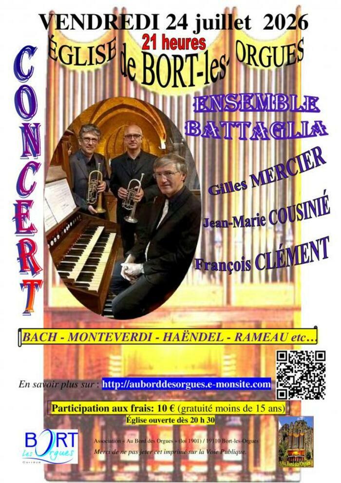 Concert 2 trompettes et orgue Bort-Les-Orgues Bort-les-Orgues