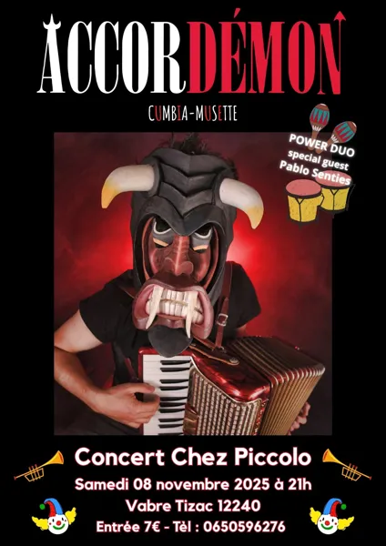 Concert Accordémon chez Piccolo à Vabre-Tizac