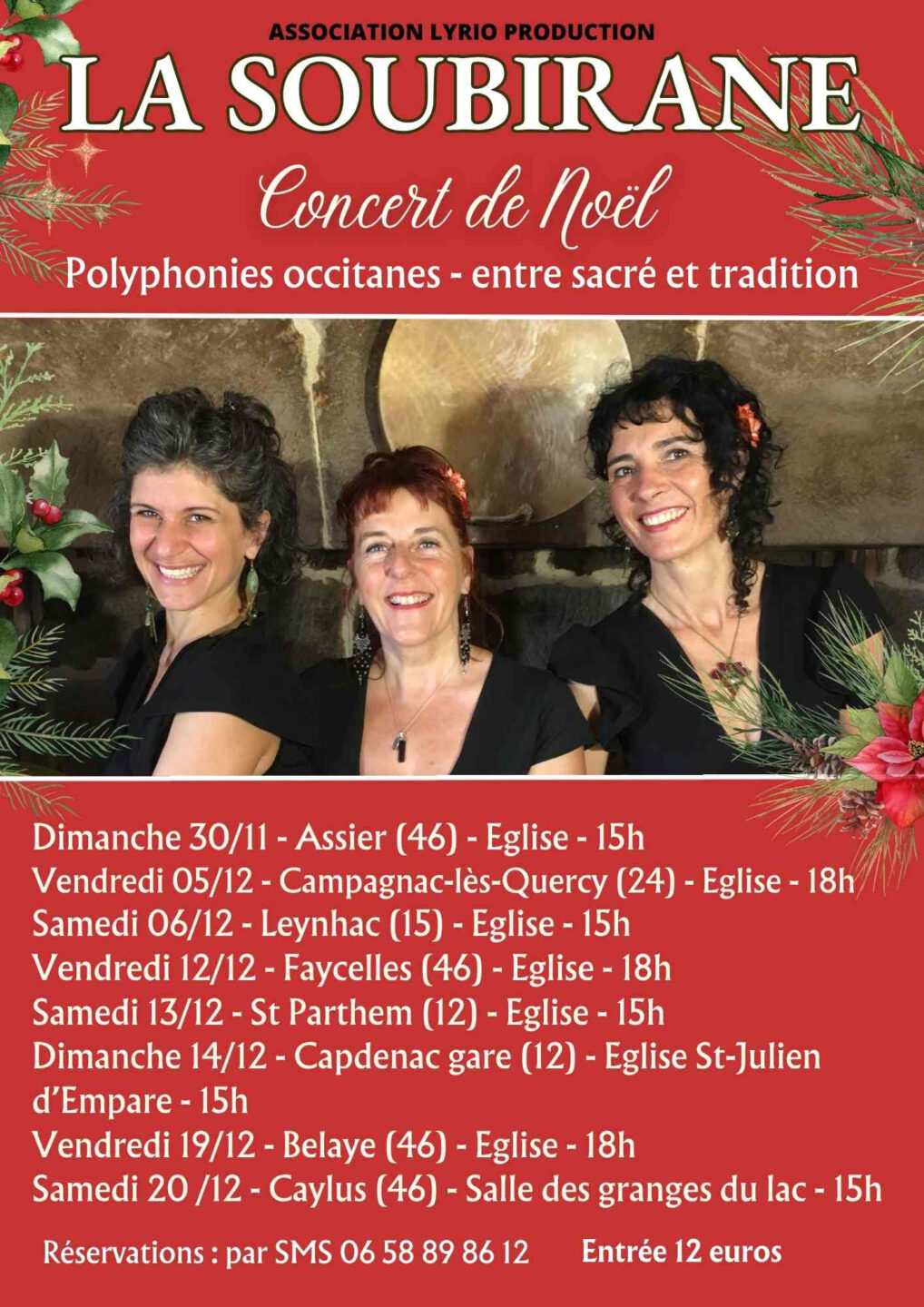 Concert de Noël à Faycelles avec La Soubirane