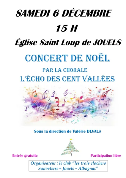 Concert de Noël de la chorale L'écho des cent vallées