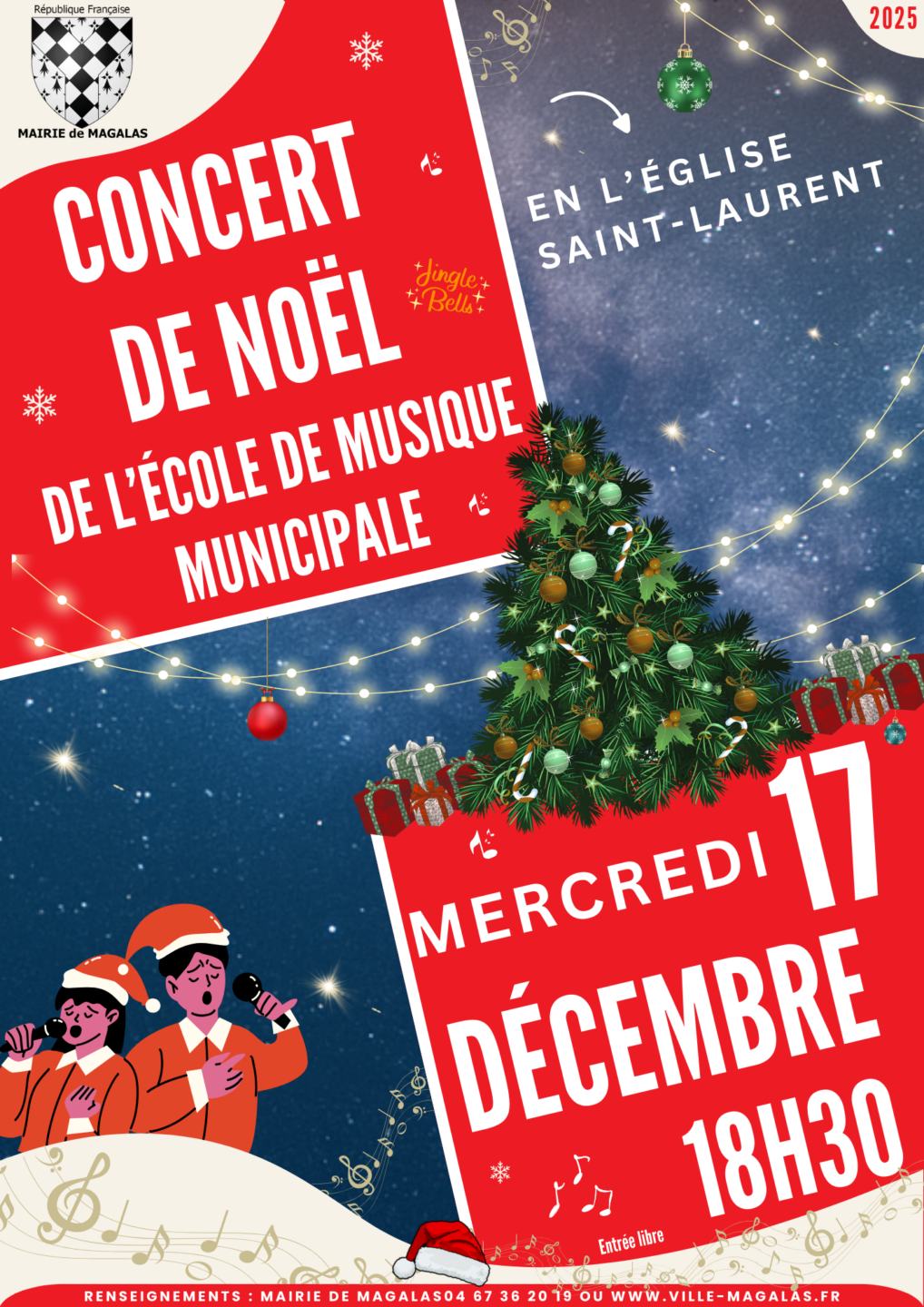 CONCERT DE NOËL DE L'ÉCOLE DE MUSIQUE DE MAGALAS