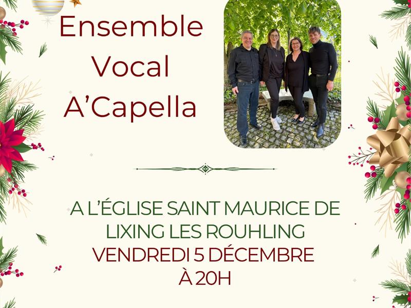 Concert de Noël de l'Ensemble Vocal A'Capella