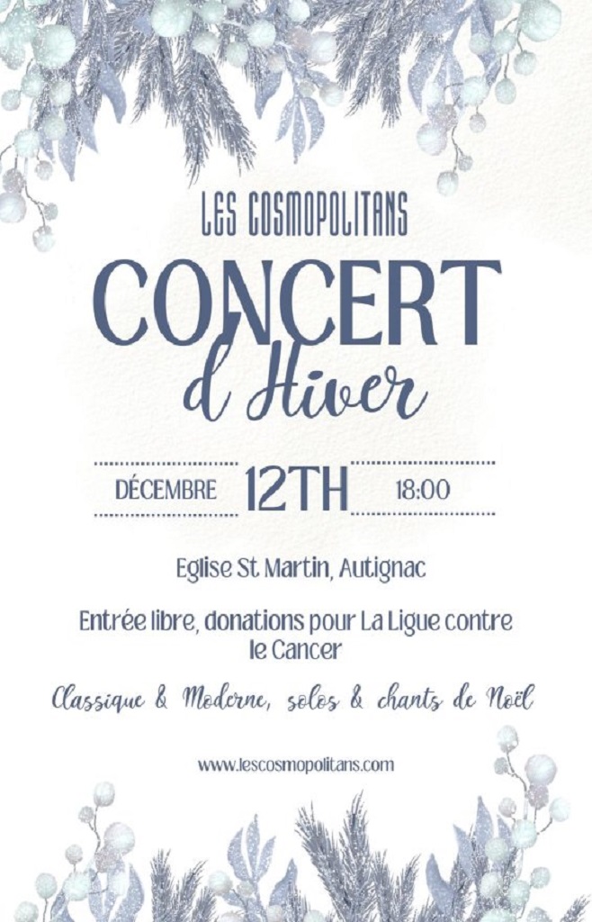 CONCERT D'HIVER LES COSMOPOLITANS